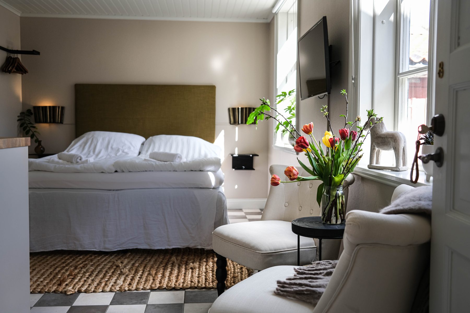 S:t Ragnhild dubbelrum på Johannas Guest House i Söderköping